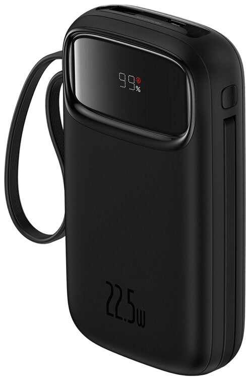 Externá batéria Baseus Qpow2, 10000mAh, 22.5W, QC + PD, 1 x Lightning - 1 x USB-A - 2 x USB-C, Čierna P10055003113-00