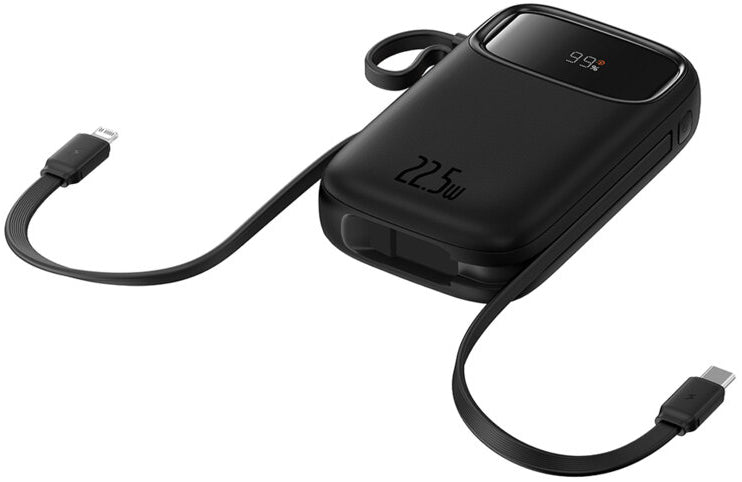 Externá batéria Baseus Qpow2, 10000mAh, 22.5W, QC + PD, 1 x Lightning - 1 x USB-A - 2 x USB-C, Čierna P10055003113-00