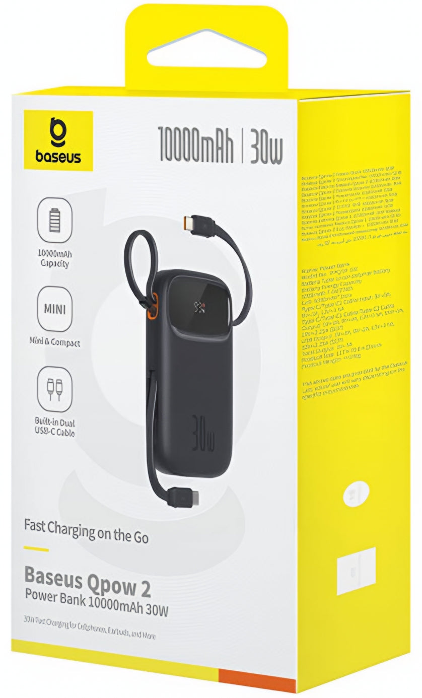 Externá batéria Baseus Qpow2, 20000mAh, 30W, QC + PD, 1 x USB-A - 3 x USB-C, Čierna P10055009113-00
