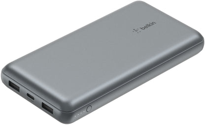 Externá batéria Belkin BoostCharge Pro, 20000mAh, 15W, 1 x USB-C - 2 x USB-A, Sivá BPB012btGY