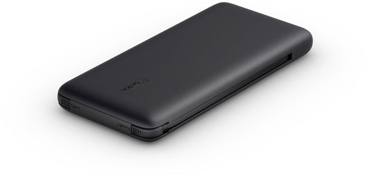 Externá batéria Belkin BoostCharge Plus, 10000mAh, 23W, QC + PD, 1 x Lightning - 2 x USB-C, čierna BPB006btBLK