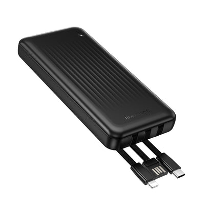 Externá batéria Borofone BJ79 Clever, 10000mAh, 10W, 1 x Lightning - 1 x USB-A - 1 x USB-C, Čierna