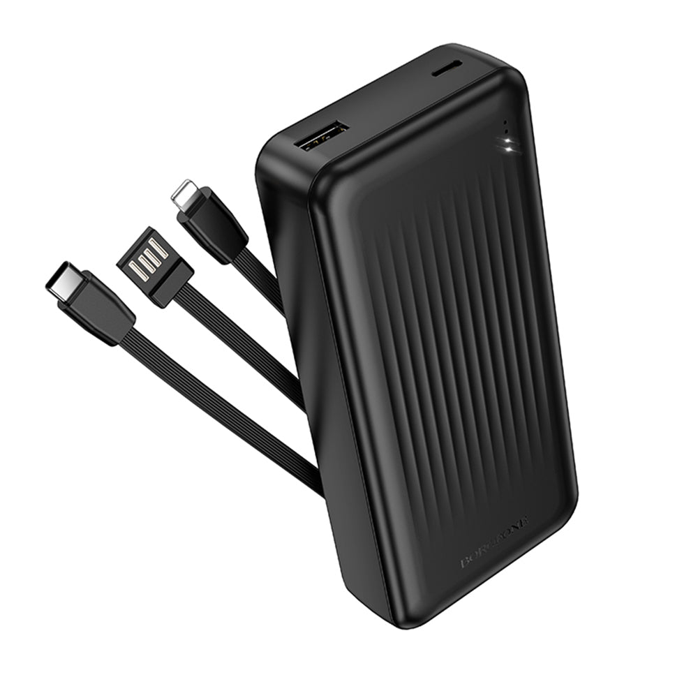 Externá batéria Borofone BJ79 Clever, 20000mAh, 10W, 1 x Lightning - 1 x USB-A - 1 x USB-C, Čierna