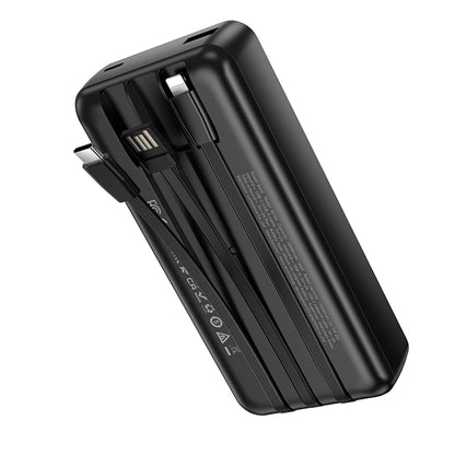 Externá batéria Borofone BJ79 Clever, 20000mAh, 10W, 1 x Lightning - 1 x USB-A - 1 x USB-C, Čierna
