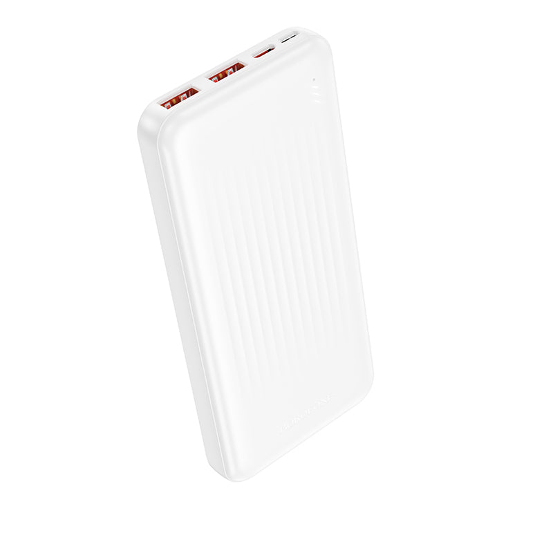 Externá batéria Borofone BJ80A Clever, 10000mAh, 22.5W, QC + PD, 1 x USB-C - 2 x USB-A, Biela