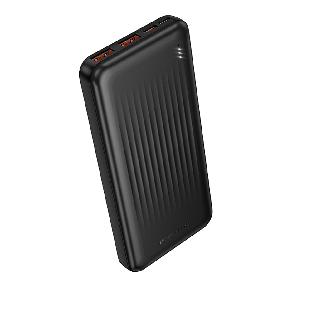 Externá batéria Borofone BJ80A Clever, 10000mAh, 22.5W, QC + PD, 1 x USB-C - 2 x USB-A, Čierna