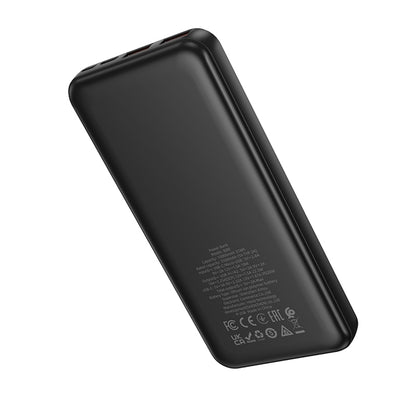 Externá batéria Borofone BJ80A Clever, 10000mAh, 22.5W, QC + PD, 1 x USB-C - 2 x USB-A, Čierna