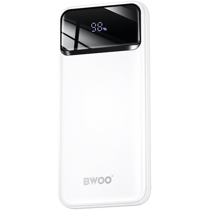 Externá batéria BWOO BO-P34, 10000mAh, 22,5W, QC + PD, 1 x USB-C - 2 x USB-A, biela