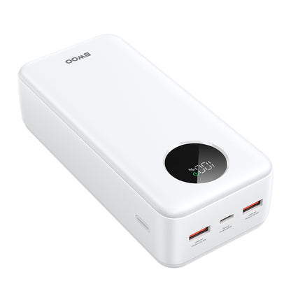 Externá batéria BWOO BO-P64, 30000mAh, 22.5W, QC + PD, 1 x USB-C - 2 x USB-A, Biela