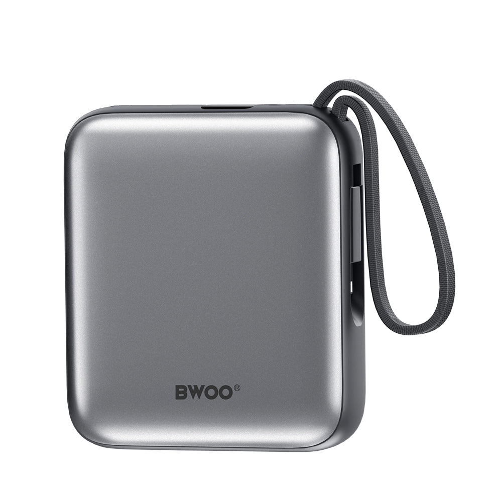 Externá batéria BWOO BO-P74, 10000mAh, 22.5W, PD, 1 x Lightning - 2 x USB-C, Čierna
