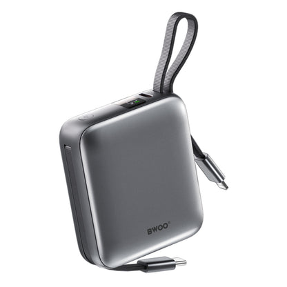 Externá batéria BWOO BO-P74, 10000mAh, 22.5W, PD, 1 x Lightning - 2 x USB-C, Čierna