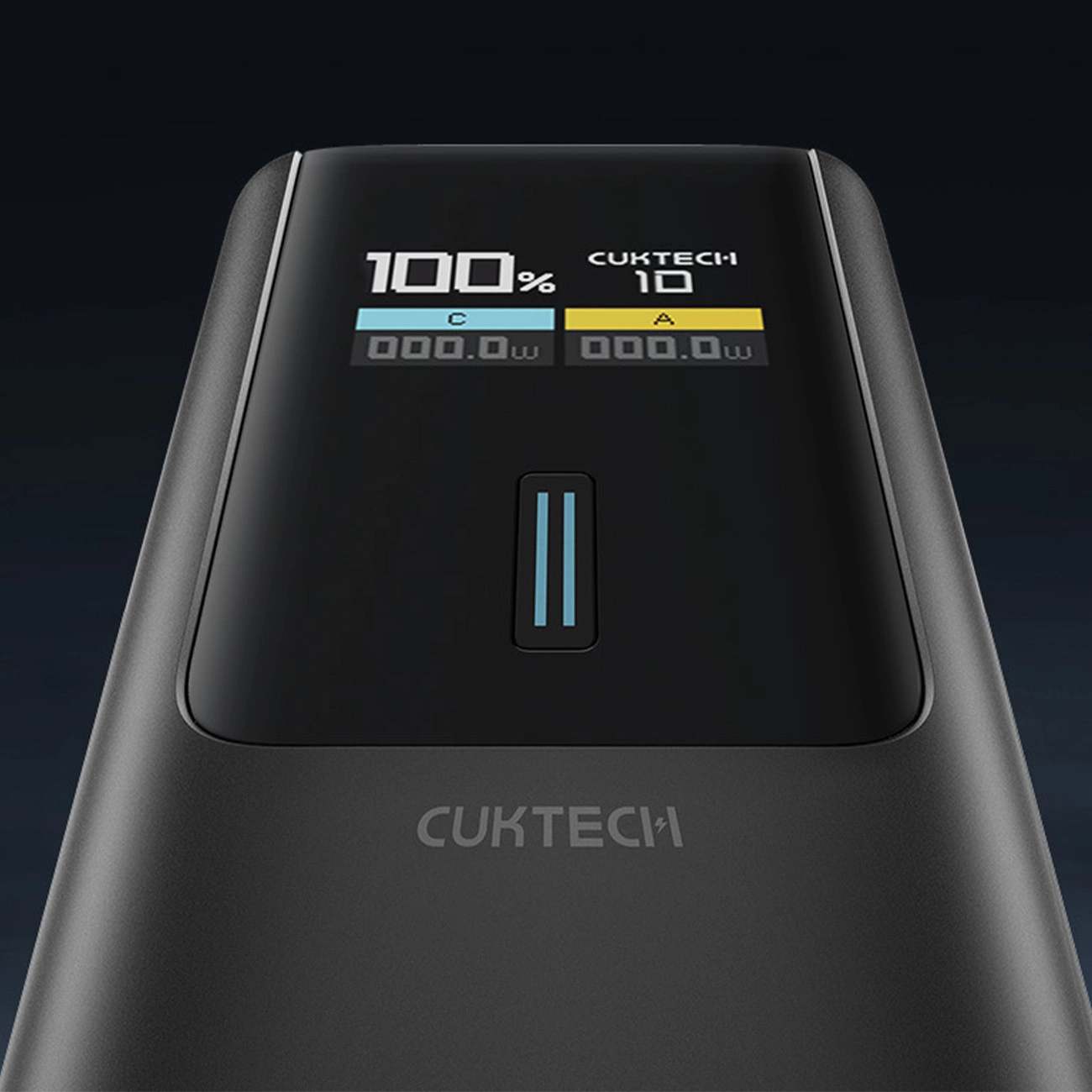 Externá batéria Cuktech, 10000mAh, 150W, QC + PD, 1 x USB-A - 1 x USB-C, Čierna CKPB100PGLBL
