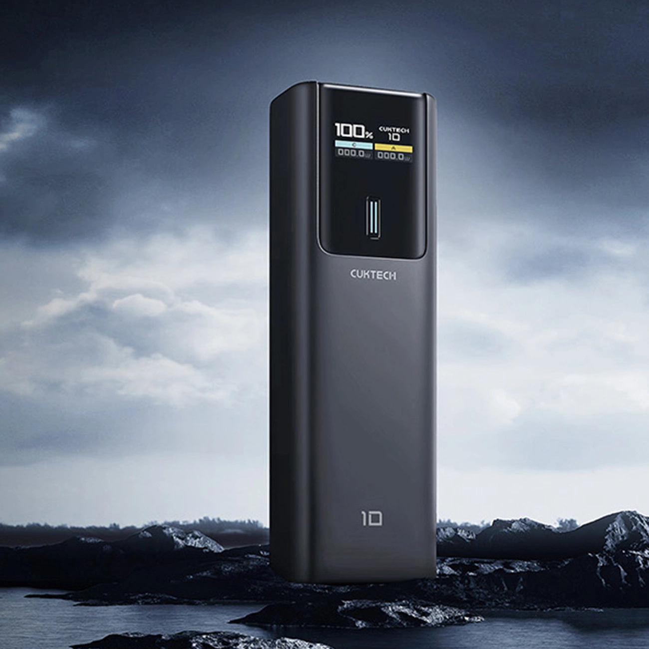 Externá batéria Cuktech, 10000mAh, 150W, QC + PD, 1 x USB-A - 1 x USB-C, Čierna CKPB100PGLBL