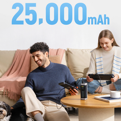 Externá batéria Cuktech, 25000mAh, 210W, QC + PD, 1 x USB-A - 2 x USB-C, Čierna CUK00P23GLBK