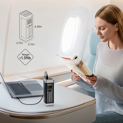 Externá batéria Cuktech, 25000mAh, 210W, QC + PD, 1 x USB-A - 2 x USB-C, Čierna CUK00P23GLBK