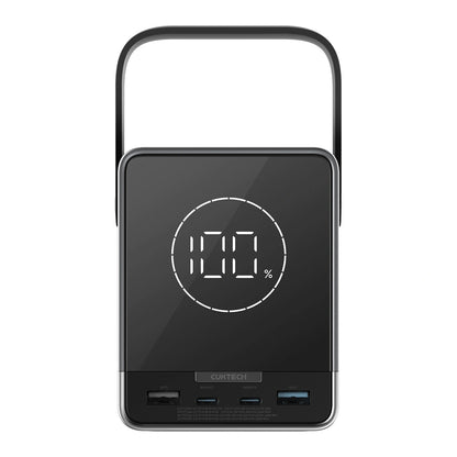 Externá batéria Cuktech, 40000mAh, 300W, QC + PD + FQI, 1 x QI - 2 x USB-A - 2 x USB-C, Čierna