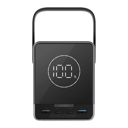 Externá batéria Cuktech, 40000mAh, 300W, QC + PD + FQI, 1 x QI - 2 x USB-A - 2 x USB-C, Čierna