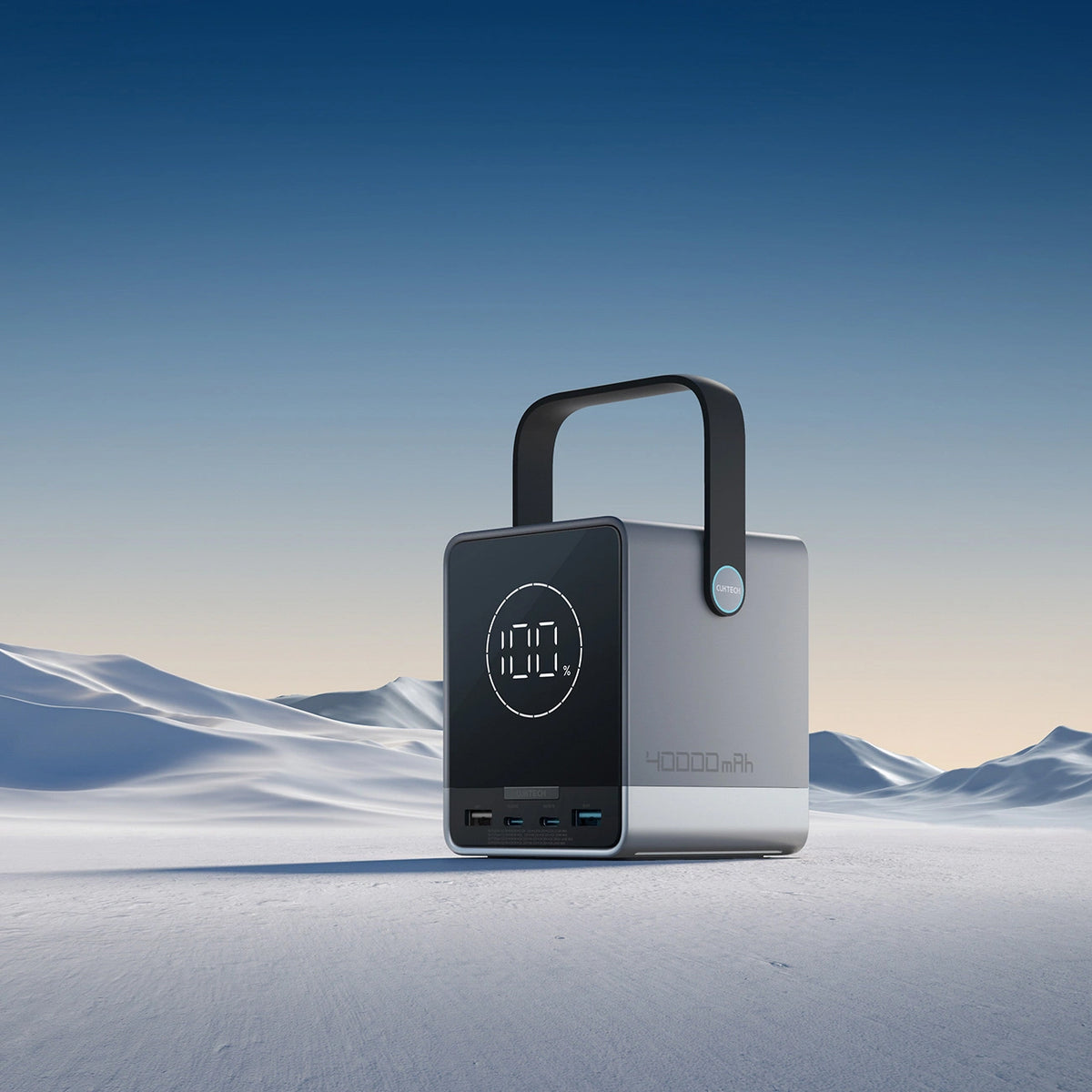 Externá batéria Cuktech, 40000mAh, 300W, QC + PD + FQI, 1 x QI - 2 x USB-A - 2 x USB-C, Čierna