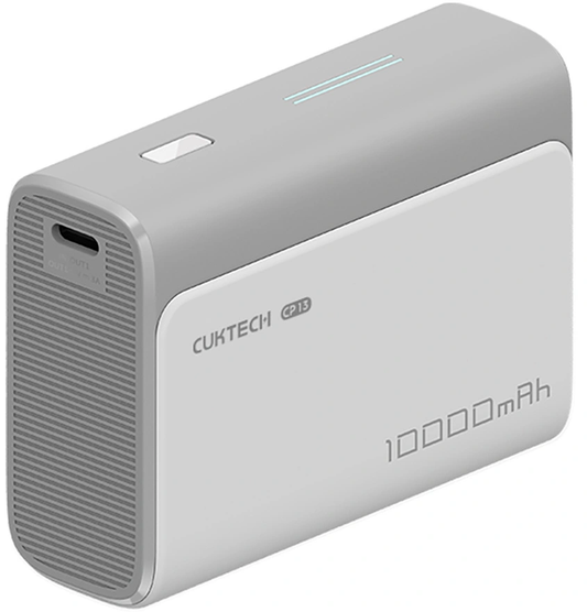 Externá batéria Cuktech CP13, 10000mAh, 30W, QC + PD, 1 x USB-A - 1 x USB-C, Sivá