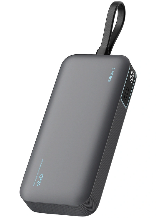 Externá batéria Cuktech LPB200N, 20000mAh, 40W, QC + PD, 1 x USB-A - 2 x USB-C, čierna
