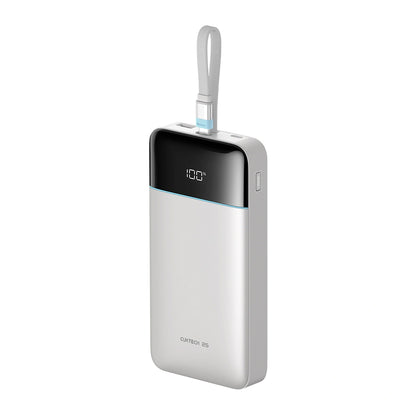 Externá batéria Cuktech LPB252N, 25000 mAh, 120 W, QC + PD, 1 × USB-A – 2 × USB-C, biela