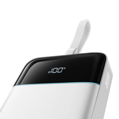 Externá batéria Cuktech LPB252N, 25000 mAh, 120 W, QC + PD, 1 × USB-A – 2 × USB-C, biela