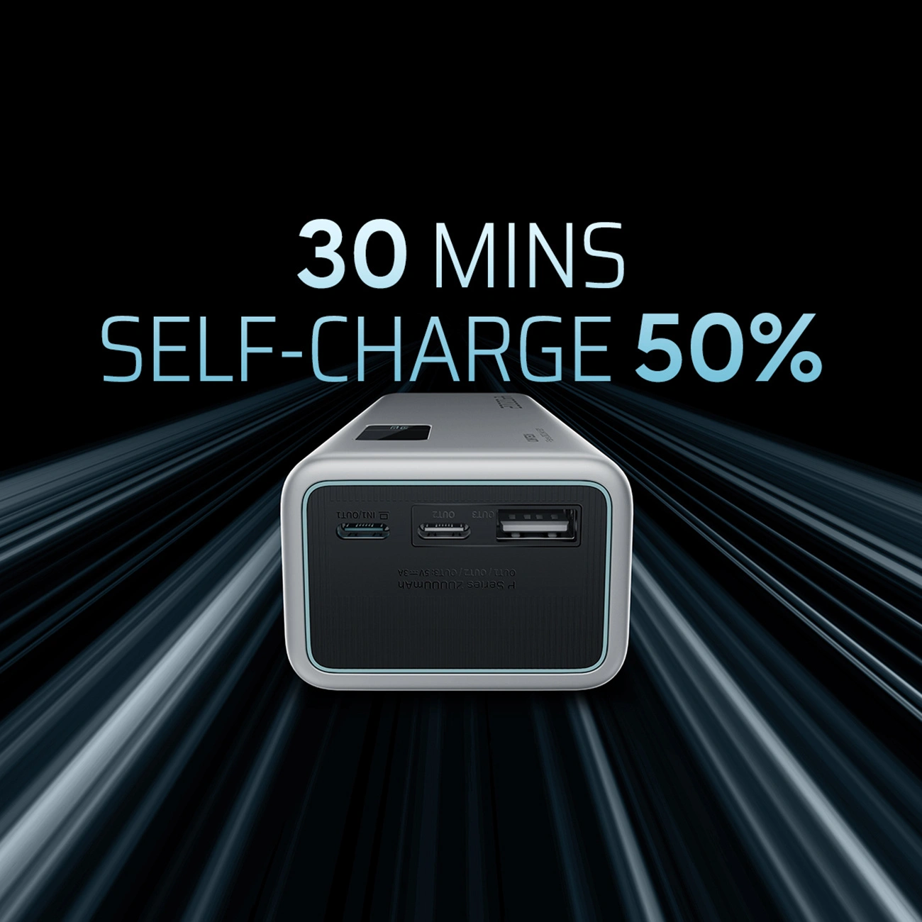 Externá batéria Cuktech P+ No.15, 20000mAh, 150W, QC + PD, 1 x USB-A - 2 x USB-C, Sivá CUKPB200GLBK