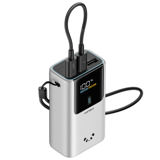 Externá batéria Cuktech PB1055, 10000mAh, 55W, QC + PD, 1 x USB-A - 2 x USB-C, sivá CKPB1055GBTG