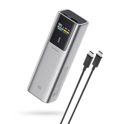 Externá batéria Cuktech PB150P, 15000mAh, 120W, QC + PD, 1 x USB-A - 2 x USB-C, Sivá CKPB150POSGR