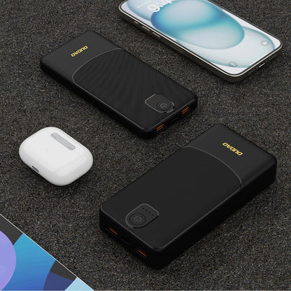 Externá batéria Dudao K10, 10000mAh, 12W, 2 x USB-A, Čierna