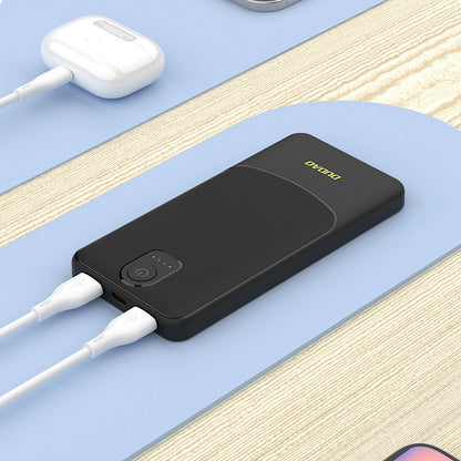 Externá batéria Dudao K10, 10000mAh, 12W, 2 x USB-A, Čierna