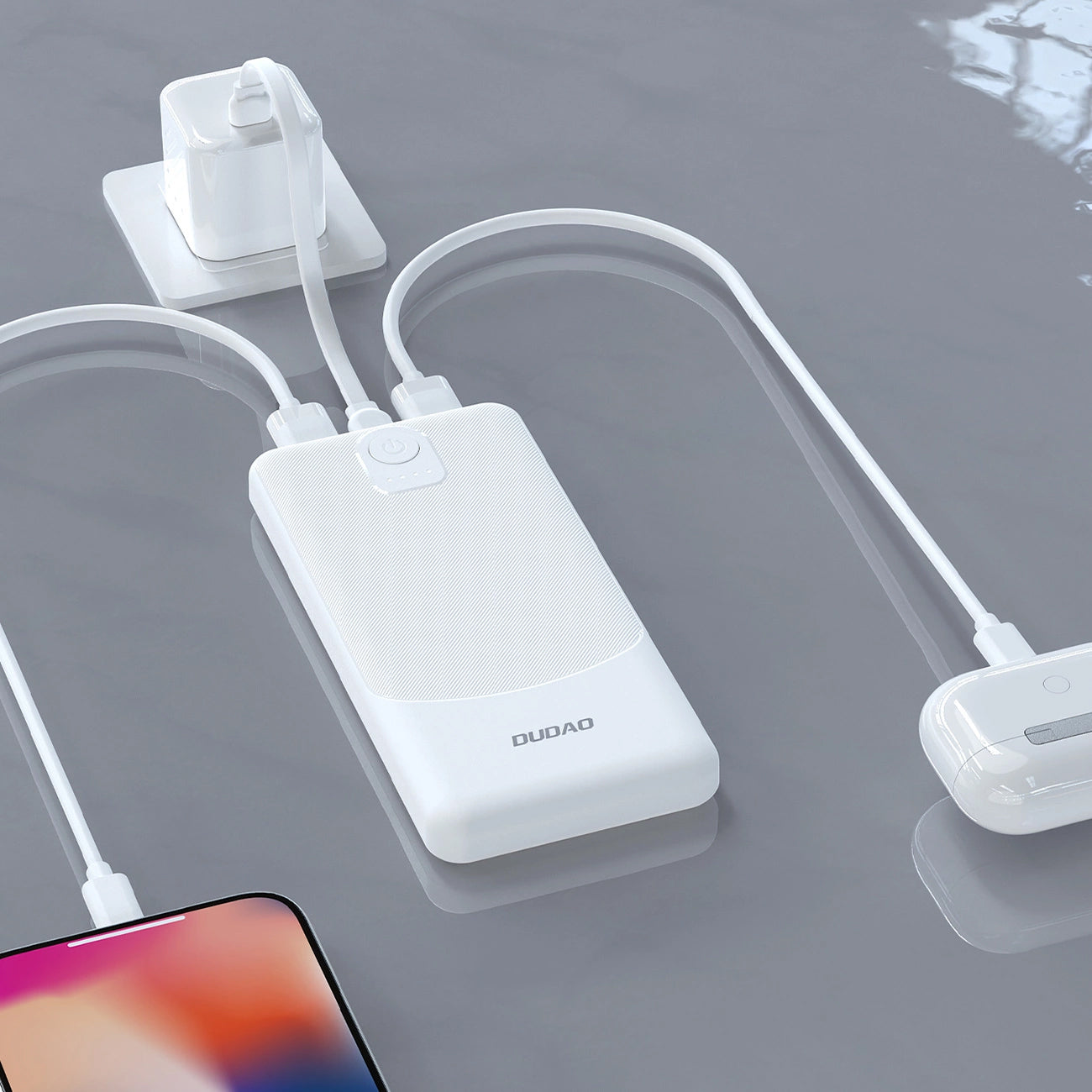 Externá batéria Dudao K10, 10000mAh, 12W, 2 x USB-A, Čierna