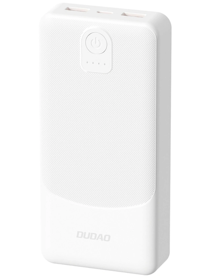 Externá batéria Dudao K10Pro, 20000mAh, 12W, 2 x USB-A, Biela