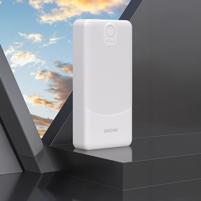 Externá batéria Dudao K10Pro, 20000mAh, 12W, 2 x USB-A, Biela