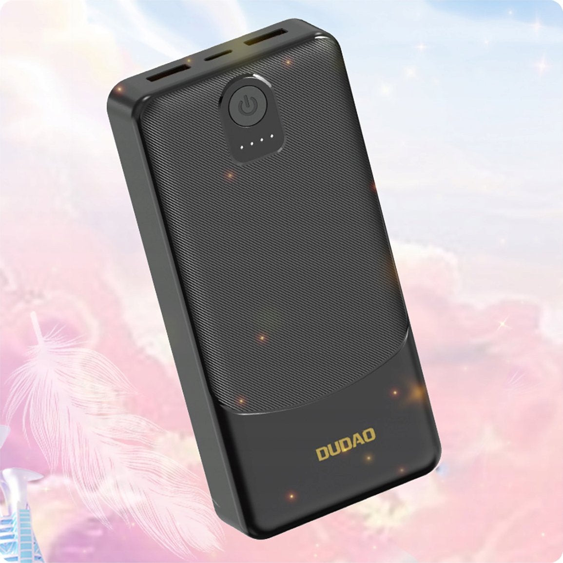 Externá batéria Dudao K10Pro, 20000mAh, 12W, 2 x USB-A, Čierna