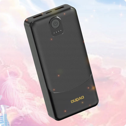 Externá batéria Dudao K10Pro, 20000mAh, 12W, 2 x USB-A, Čierna