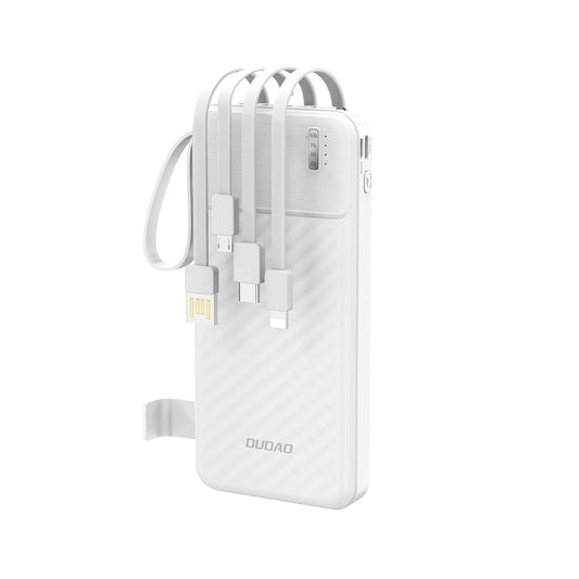 Externá batéria Dudao K11, 10000mAh, 10W, 1 x Lightning - 1 x microUSB - 1 x USB-A - 1 x USB-C, Biela