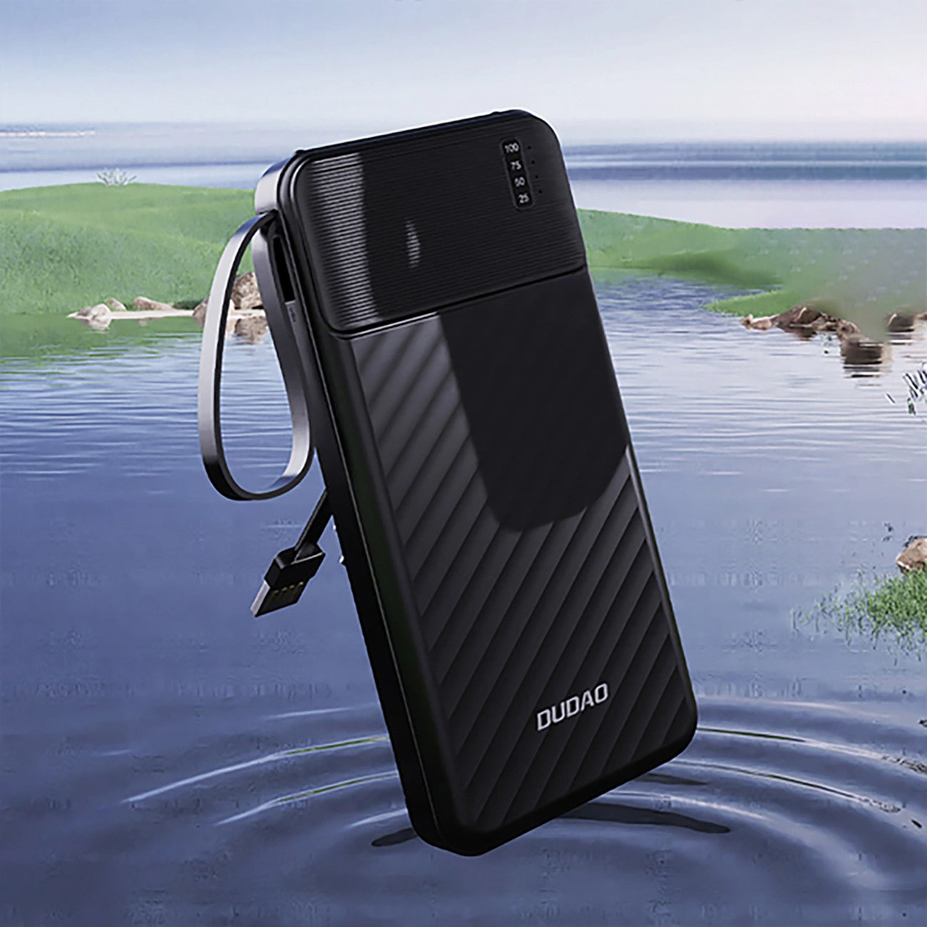 Dudao K11 Pro External Battery, 20000mAh, 10W, 1 x Lightning - 1 x microUSB - 1 x USB-A - 1 x USB-C, Black