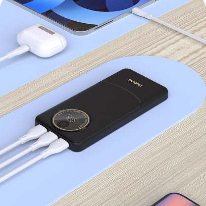 Externá batéria Dudao K12, 10000mAh, 22.5W, QC + PD, 1 x USB-C - 2 x USB-A, Čierna