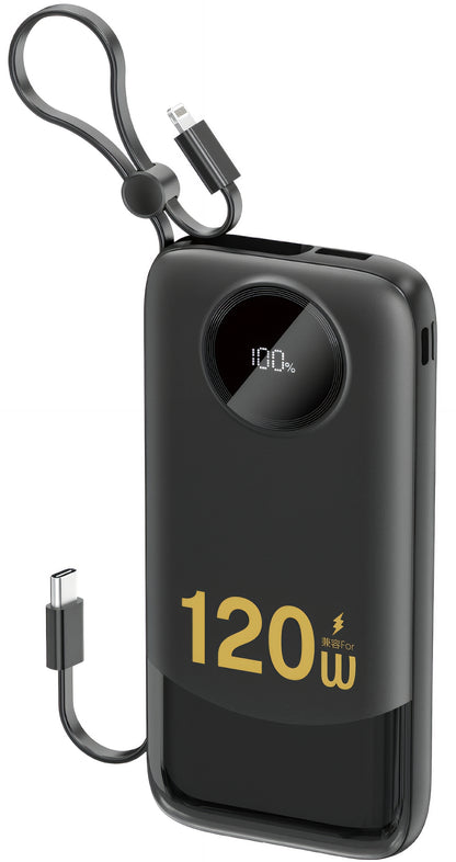 Externá batéria Dudao K13, 10000mAh, 22.5W, QC + PD, 1 x Lightning - 1 x USB-A - 2 x USB-C, Čierna
