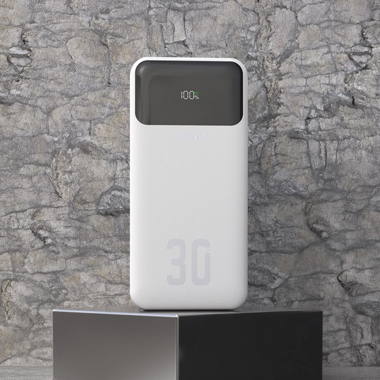 Externá batéria Dudao K15MAX, 30000mAh, 22,5W, QC + PD, 1 x USB-A - 2 x Lightning - 2 x USB-C, biela