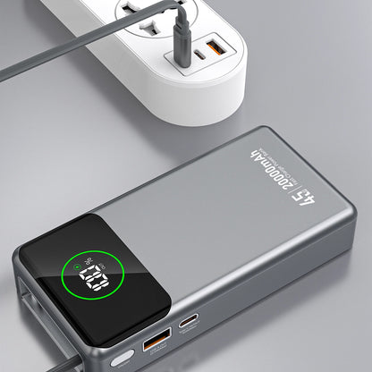 Externá batéria Dudao K31 Pro, 20000mAh, 45W, QC + PD, 1 x USB-A - 2 x USB-C, Sivá