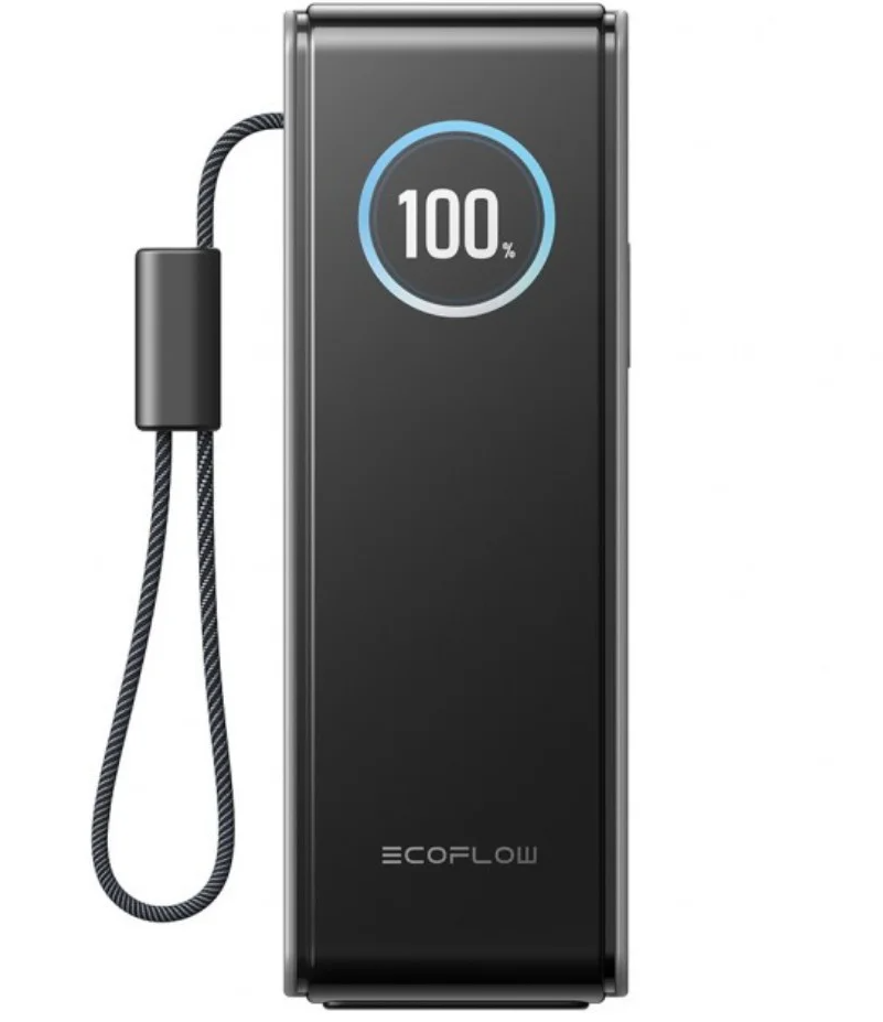 EcoFlow Rapid External Battery, 25000mAh, 170W, QC + PD, 1 x USB-A - 3 x USB-C, Gray