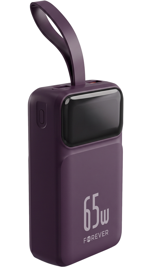 Externá batéria Forever Vibe-TB65, 20000mAh, 65W, QC + PD, 2 x USB-A - 2 x USB-C, vínová