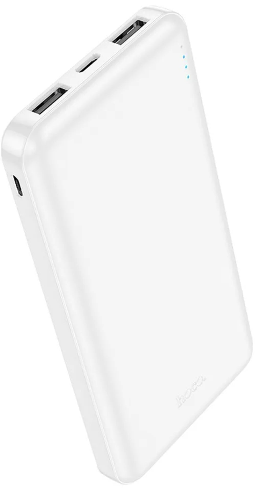 Externá batéria HOCO J100, 10000mAh, 10W, 2 x USB-A, Biela