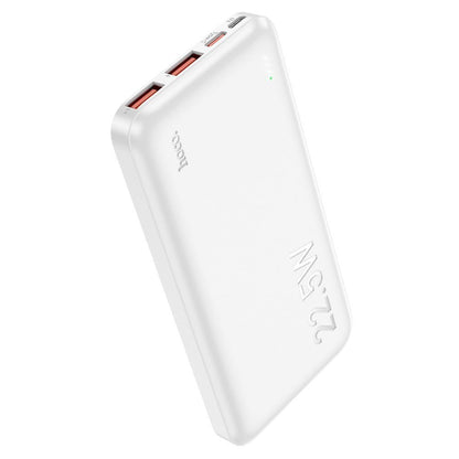 Externá batéria HOCO J101, 10000mAh, 22.5W, QC + PD, 1 x USB-C - 2 x USB-A, Biela