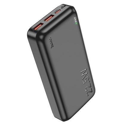 Externá batéria HOCO J101A, 20000mAh, 22,5W, QC + PD, 1 x USB-C - 2 x USB-A, čierna