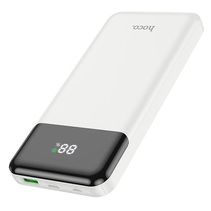 Externá batéria HOCO J102, 10000mAh, 20W, QC + PD, 1 x USB-A - 1 x USB-C, Biela