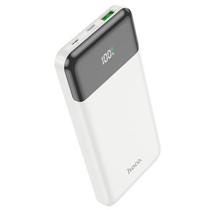 Externá batéria HOCO J102, 10000mAh, 20W, QC + PD, 1 x USB-A - 1 x USB-C, Biela