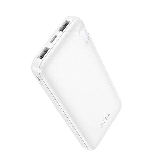 Externá batéria HOCO J128, 10000mAh, 10W, 2 x USB-A, biela